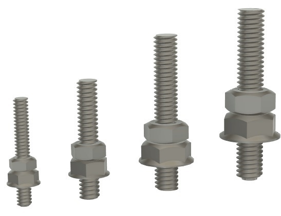 1/12 ダブルナット(M6,8,10,12相当セット) 3Dプリンタ出力未塗装キット