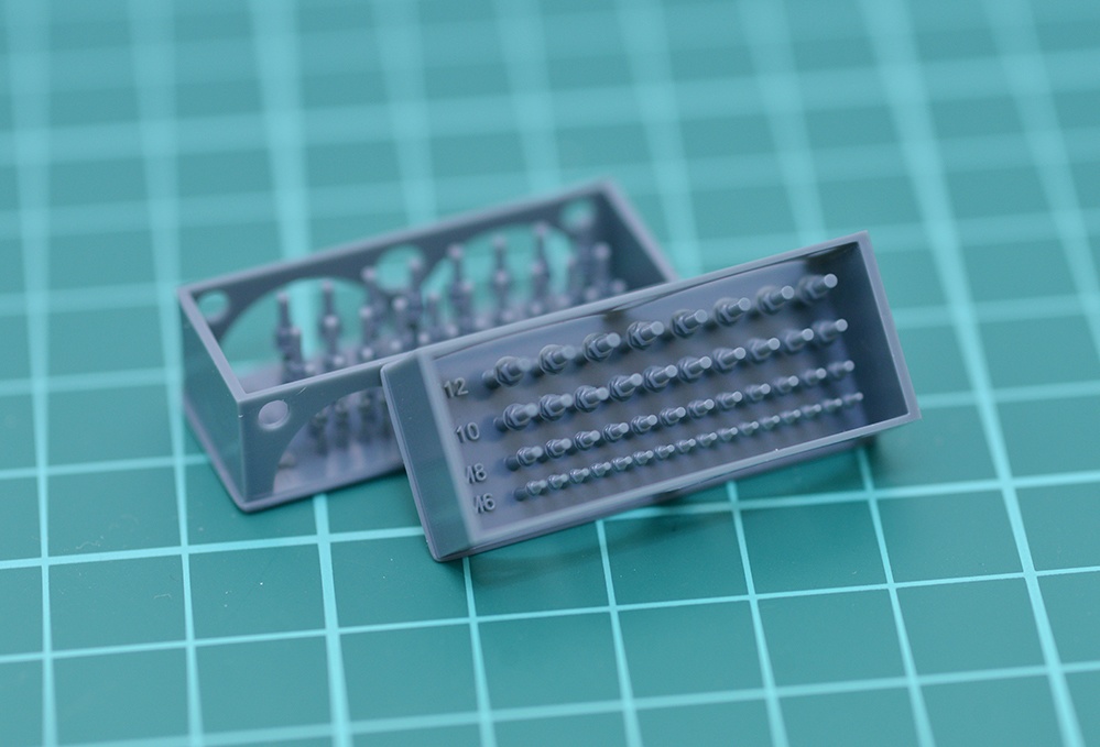 1/12　ダブルナット(M6,8,10,12相当セット)　3Dプリンタ出力未塗装キット