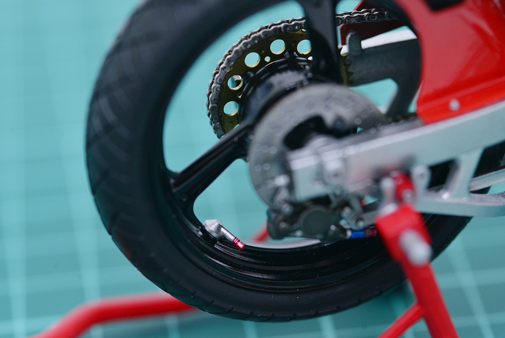 1/12 タイヤエアバルブ(ノーマル、横向きセット) 3Dプリンタ出力未塗装キット