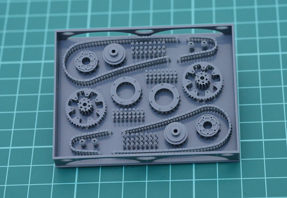 1/12 RGB500用チェーン、スプロケットセット 3Dプリンタ出力未塗装キット