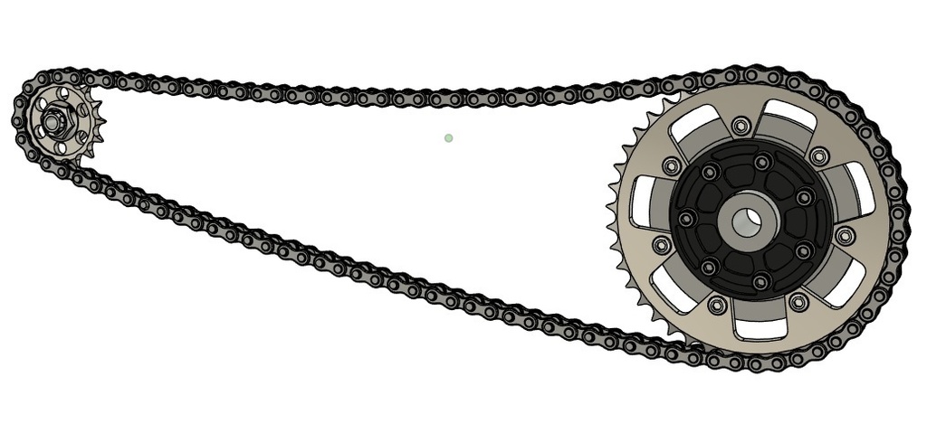 1/12 RGB500用チェーン、スプロケットセット 3Dプリンタ出力未塗装キット