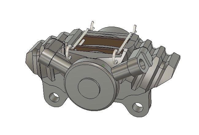 1/12 2potブレーキキャリパー 3Dプリンタ出力未塗装キット
