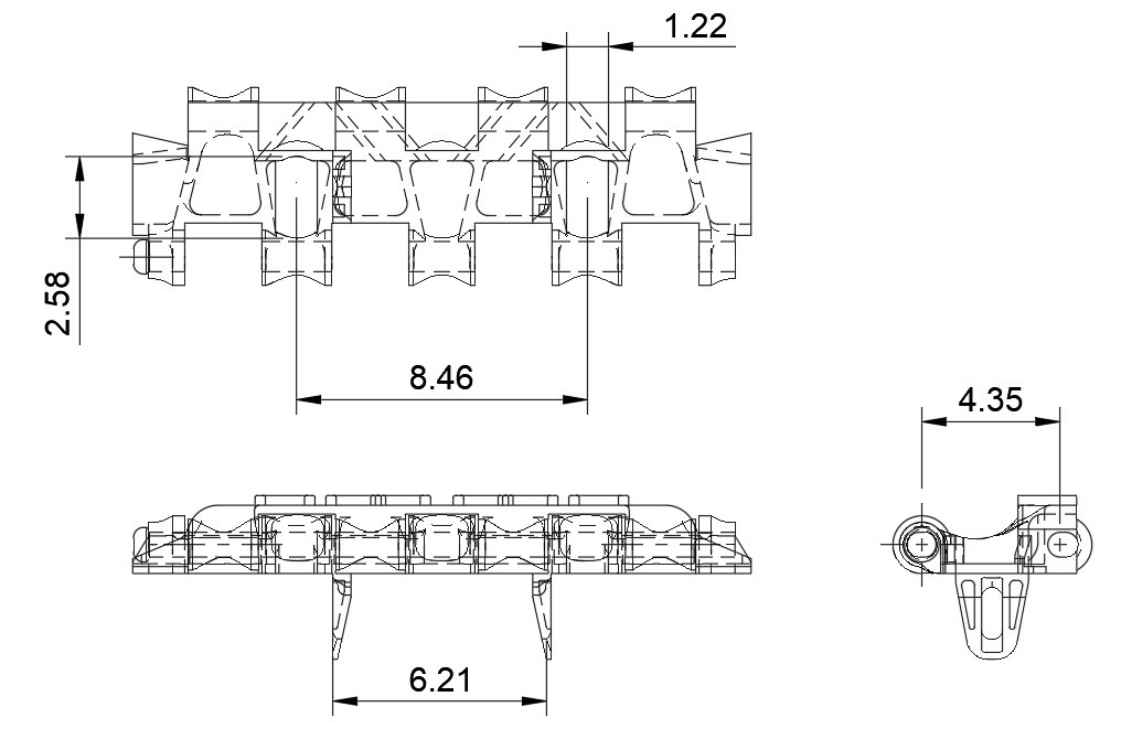 1/35 パンター(パンサー)用組み立て可動履帯 3Dプリンタ出力未塗装キット