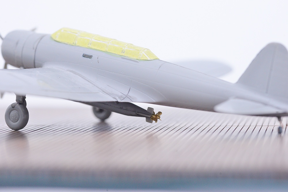 1/72 航空魚雷用プロペラ+安定板(九七艦攻等用) 3Dプリンタ出力未塗装キット