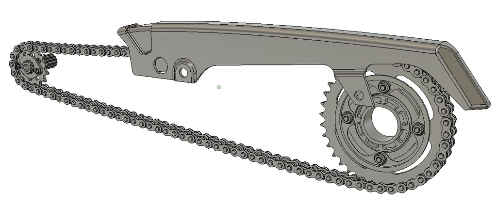 1/12 RG250Γ(T社)用チェーン、スプロケット、バッテリー 3Dプリンタ出力未塗装キット