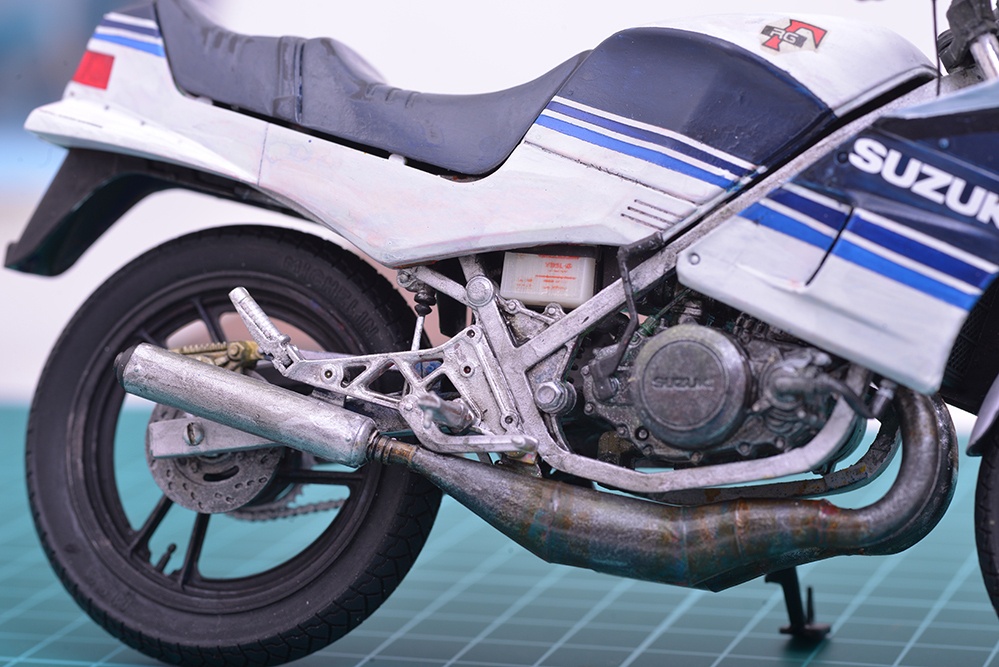 1/12 RG250Γ(T社)用チェーン、スプロケット、バッテリー 3Dプリンタ出力未塗装キット