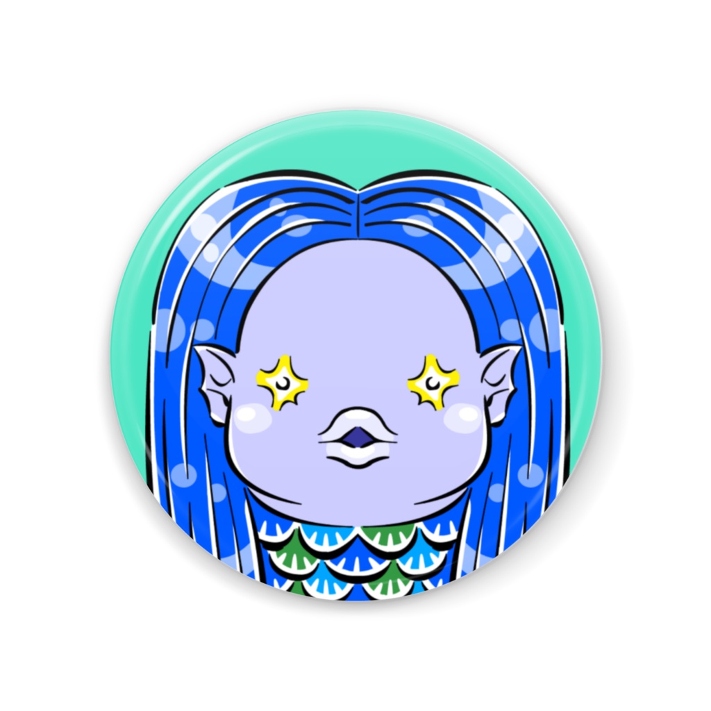 ぷっくりアマビエちゃん(缶ミラー)