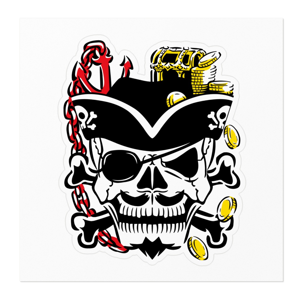 髑髏海賊(ステッカー)