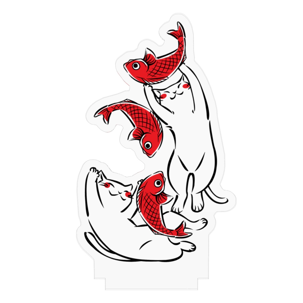 和風猫(アクリルフィギュア)