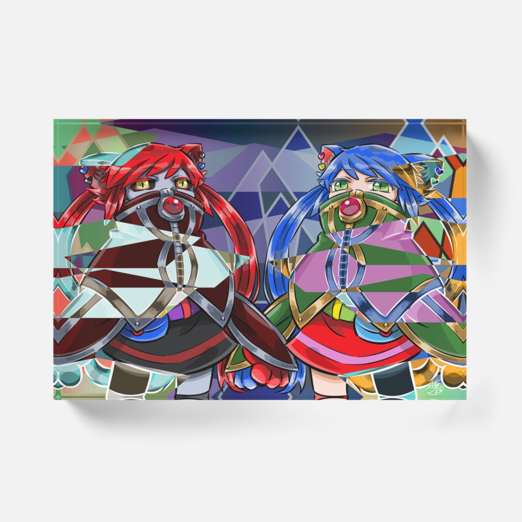 おにゃんこ戦士(アクリルブロック)