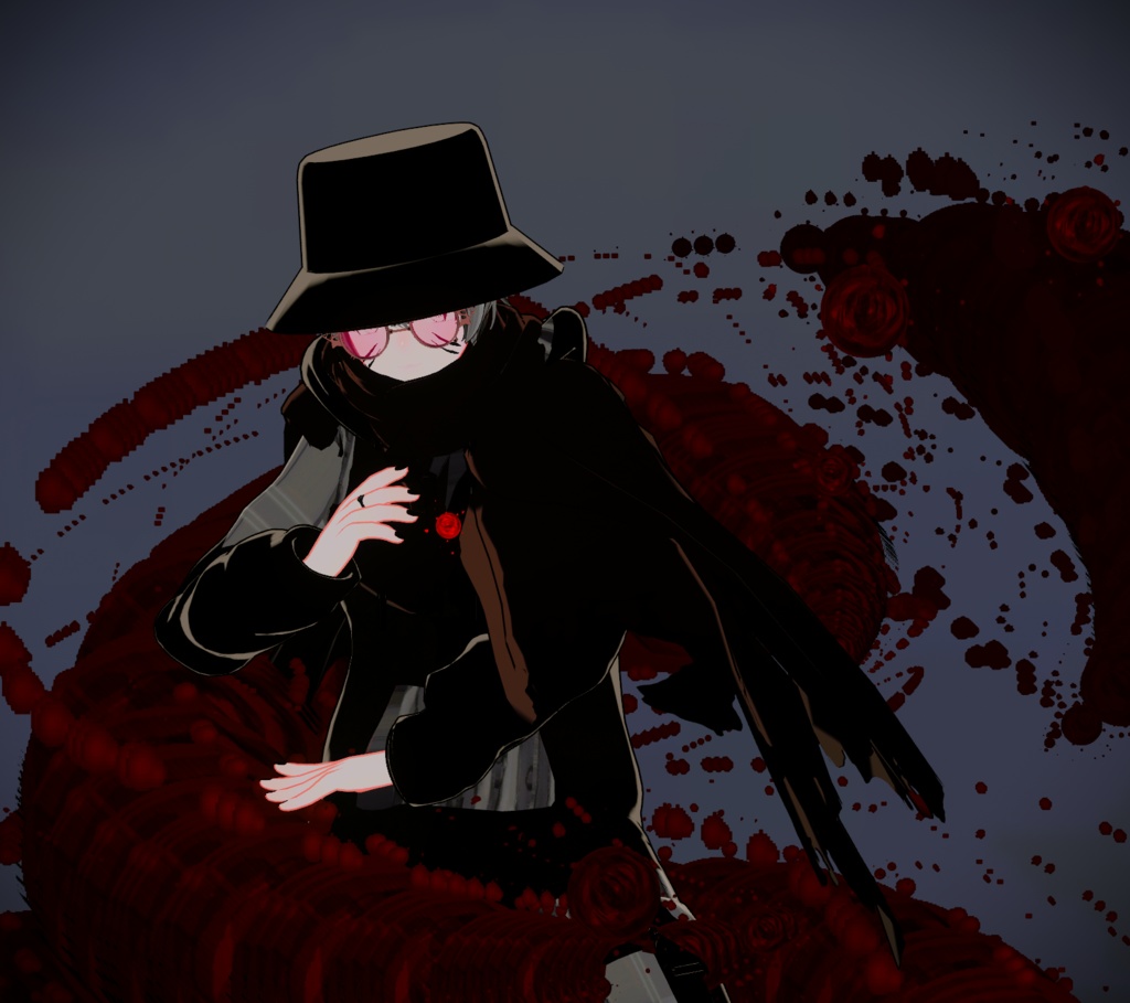 【VRChat想定/MA対応】浮遊血液爆散パーティクル P-002