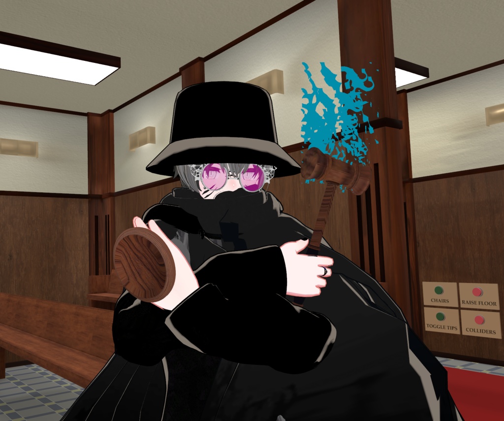 【VRChat想定/MA対応】どこでも「全員戻れ、やり直しだ。」ギミック G-001 ガベル&たたき台