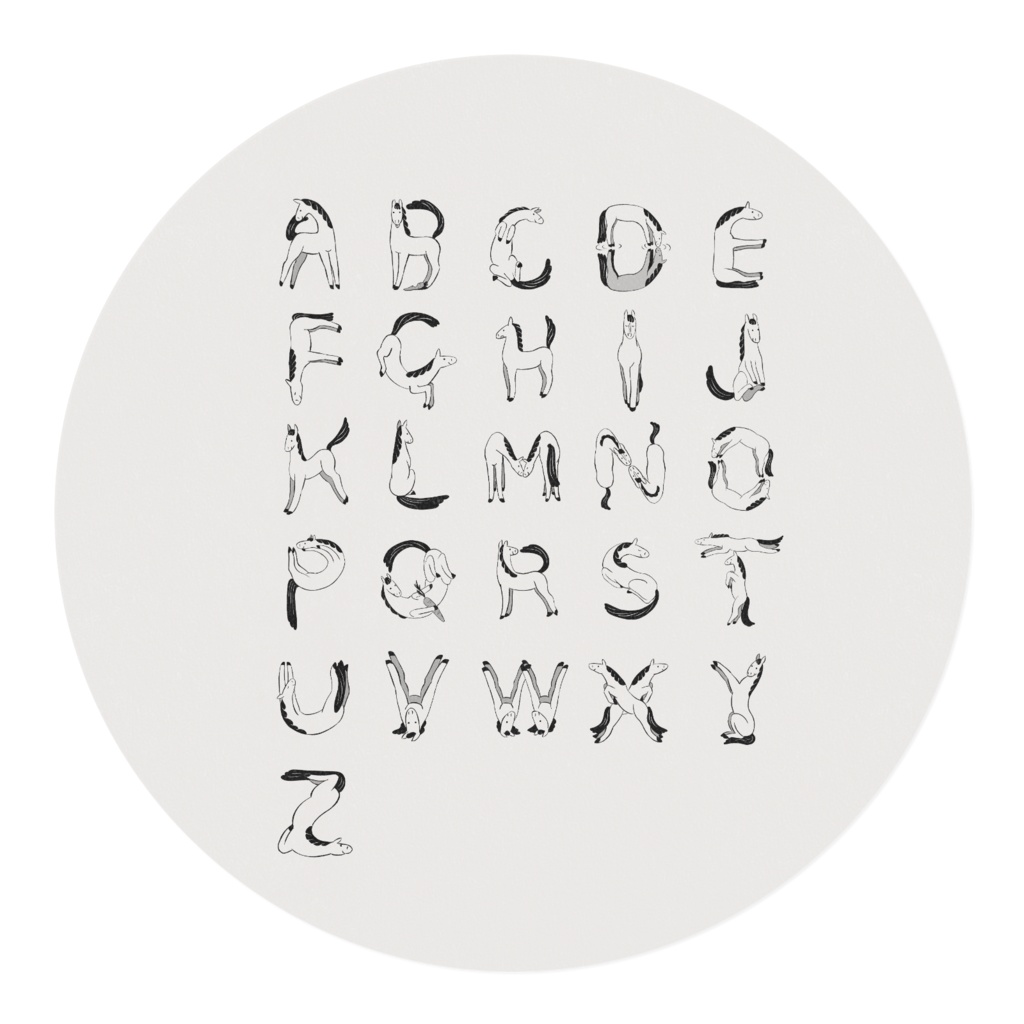 馬アルファベットマスキングテープ