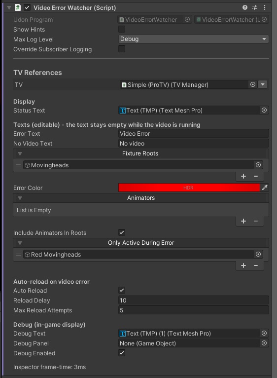 VideoPlayer Error Watcher