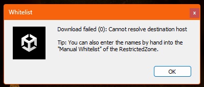 RestrictedZone Whitelist System