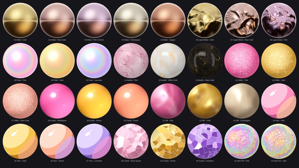 Pink_Gold_Matcaps