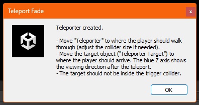 Teleport Trigger Fade