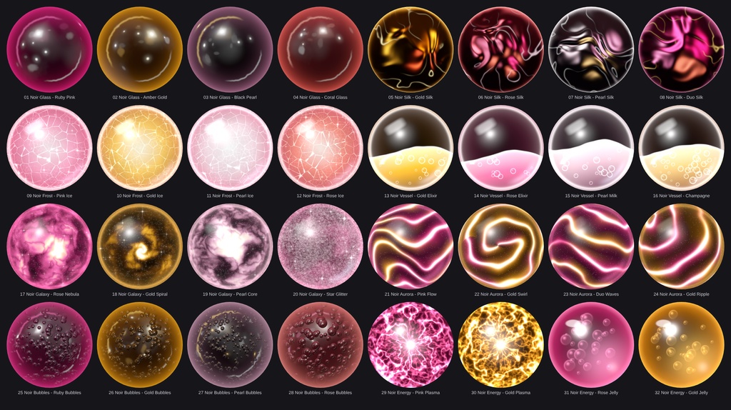 Rose Gold Matcap Pack - 32 Matcaps