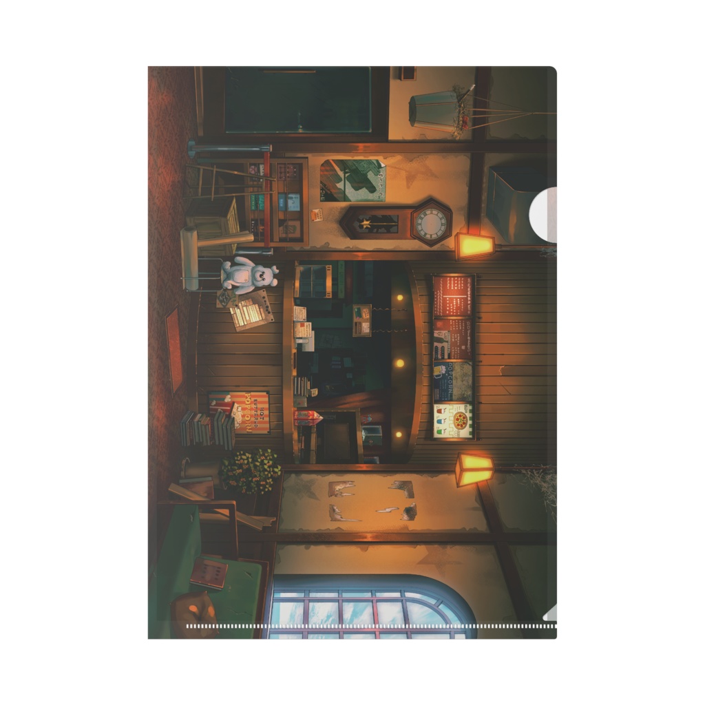 【夜百すがら】クリアファイル（ほうき星シネマ）〈A4〉