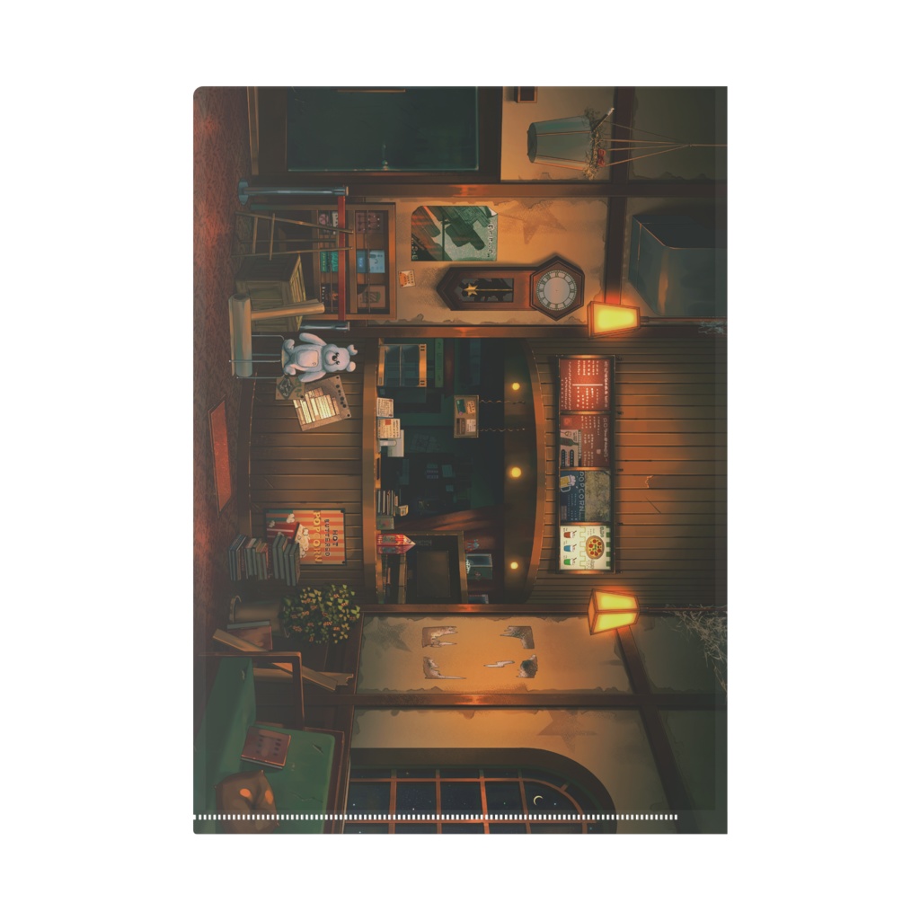 【夜百すがら】クリアファイル(ほうき星シネマ)〈A4〉