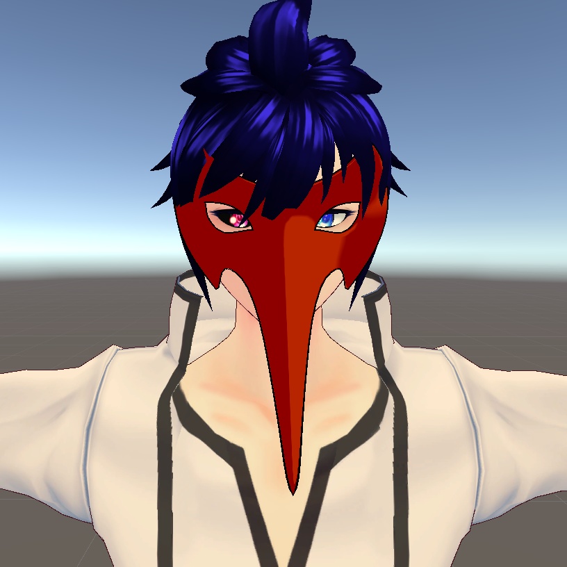 [VRM/Unity] Crow Mask - Nakashimaryuu's 3D Assets - BOOTH