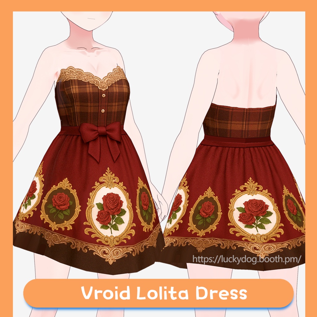 [Vroid] Lolita Dress #1｜クラシックフローラルロリータ