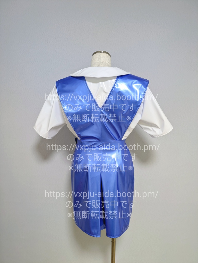 素人製作 エナメル 男性M(女性L)相当 エヴァンゲリオン風 コスプレ 衣装 中学校女子制服 学生服 半袖 コスチューム ストレッチエナメル