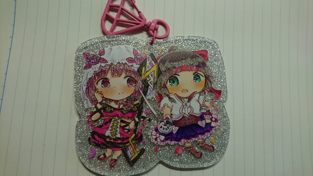 たまゆみラメアクリルキーホルダー