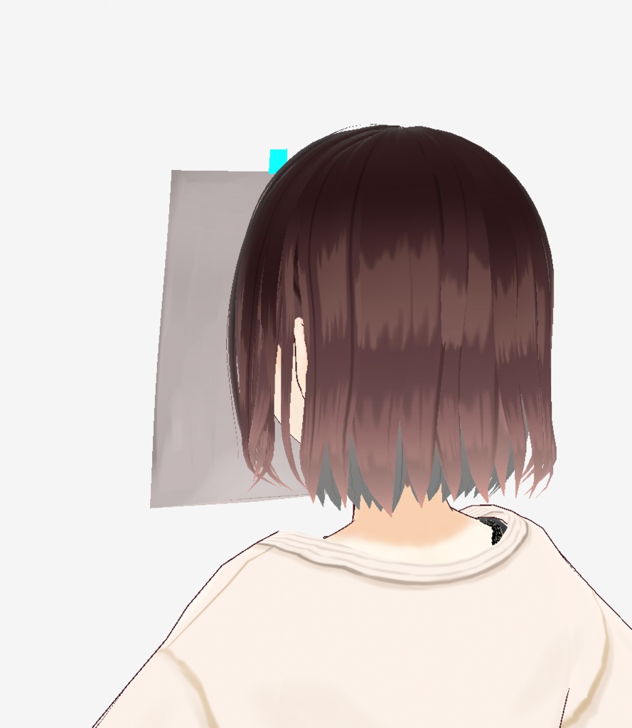 (VRoid正式版/アホ毛)ブルアカの先生の似顔絵貼り紙【Unofficial BA Sensei's portrait paper on face】