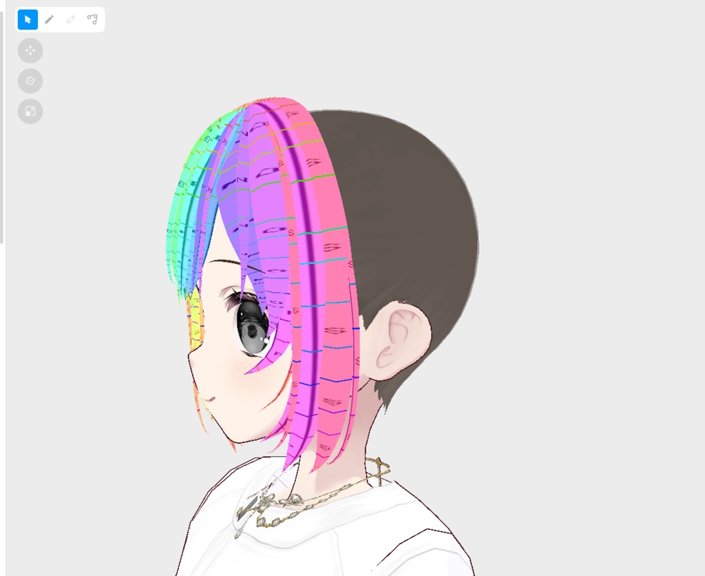 【FreeDL】(.png)VRoidレインボー位置合わせ髪