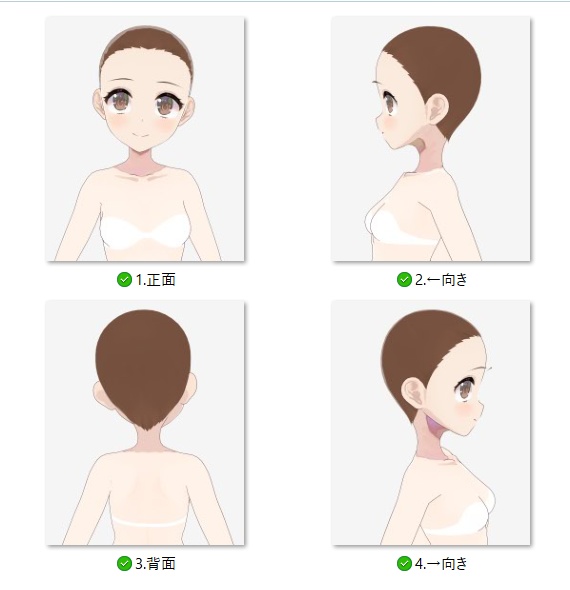 【FreeDL】(.vroid)無料素体・自作プリセット女性ちゃん【VRoid正式版】