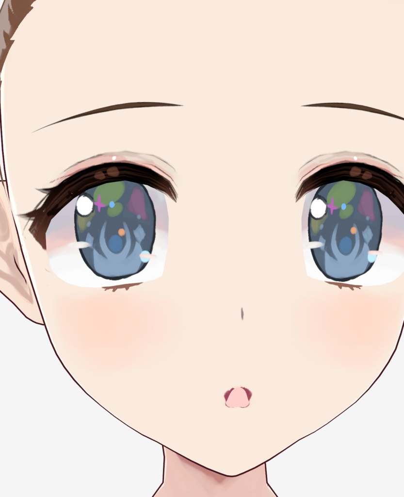 【FreeDL】(.png/.vroid)全6色ギャルゲ風瞳テクスチャ(かわいい系)