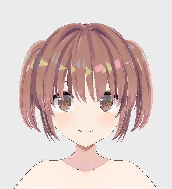 【FreeDL】(.png/.vroid)3種の美少女イラスト風髪テクスチャ素材(VRoid)