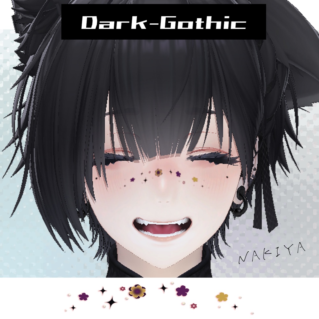 【6アバター対応】フェイスステッカー6色セット/無料あり