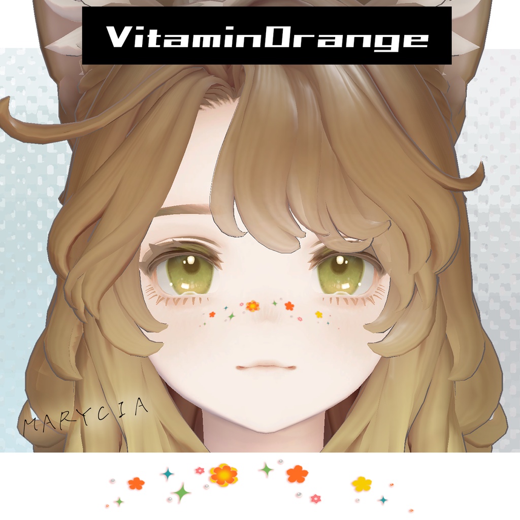 【6アバター対応】フェイスステッカー6色セット/無料あり