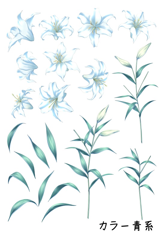 ゆりブラシ&画像素材