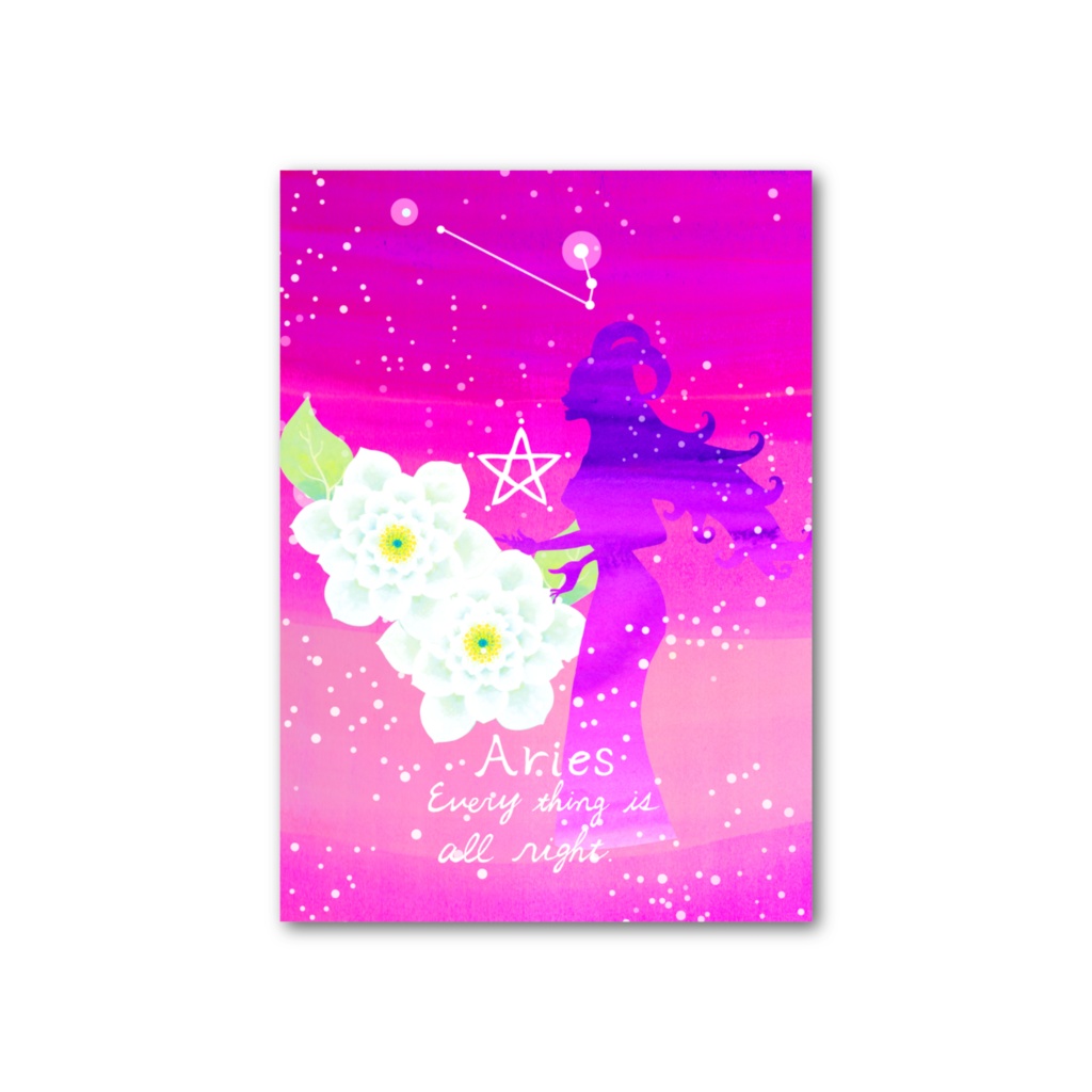 牡羊座・森羅万象蝶/フォト風カード裏面も絵あり