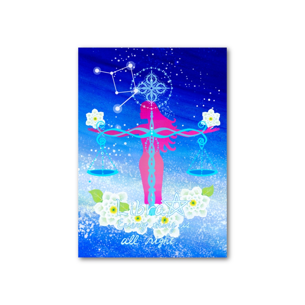 天秤座・森羅万象蝶/フォト風カード裏面も絵あり