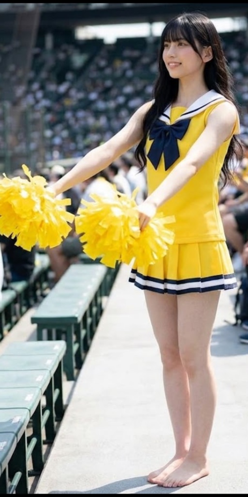 昭和チアガール応援ダンスその３（ＡＩ生成・２分３０秒動画）