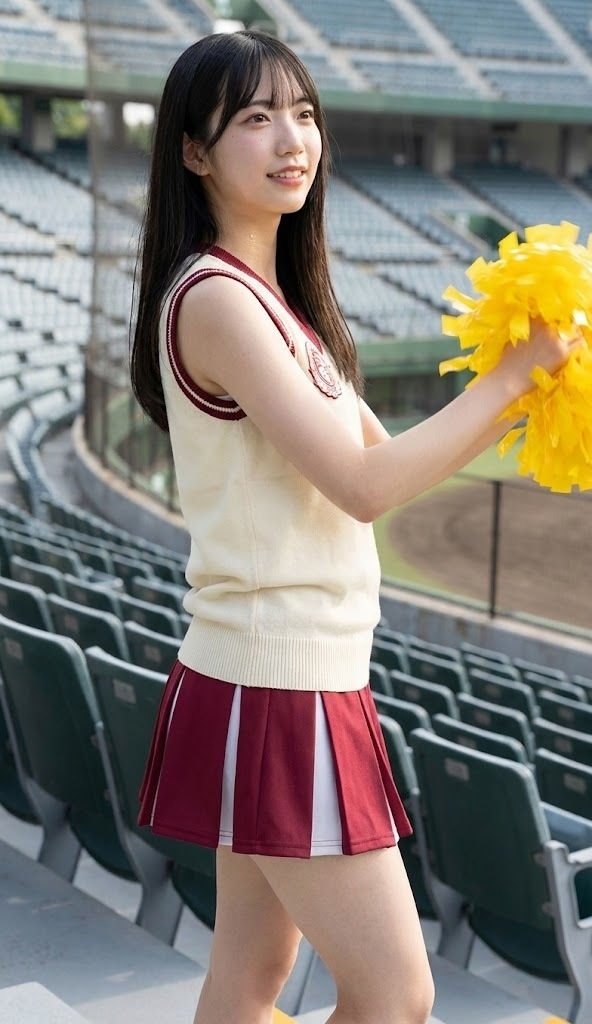 昭和チアガール応援ダンスその４（ＡＩ生成・４分動画）