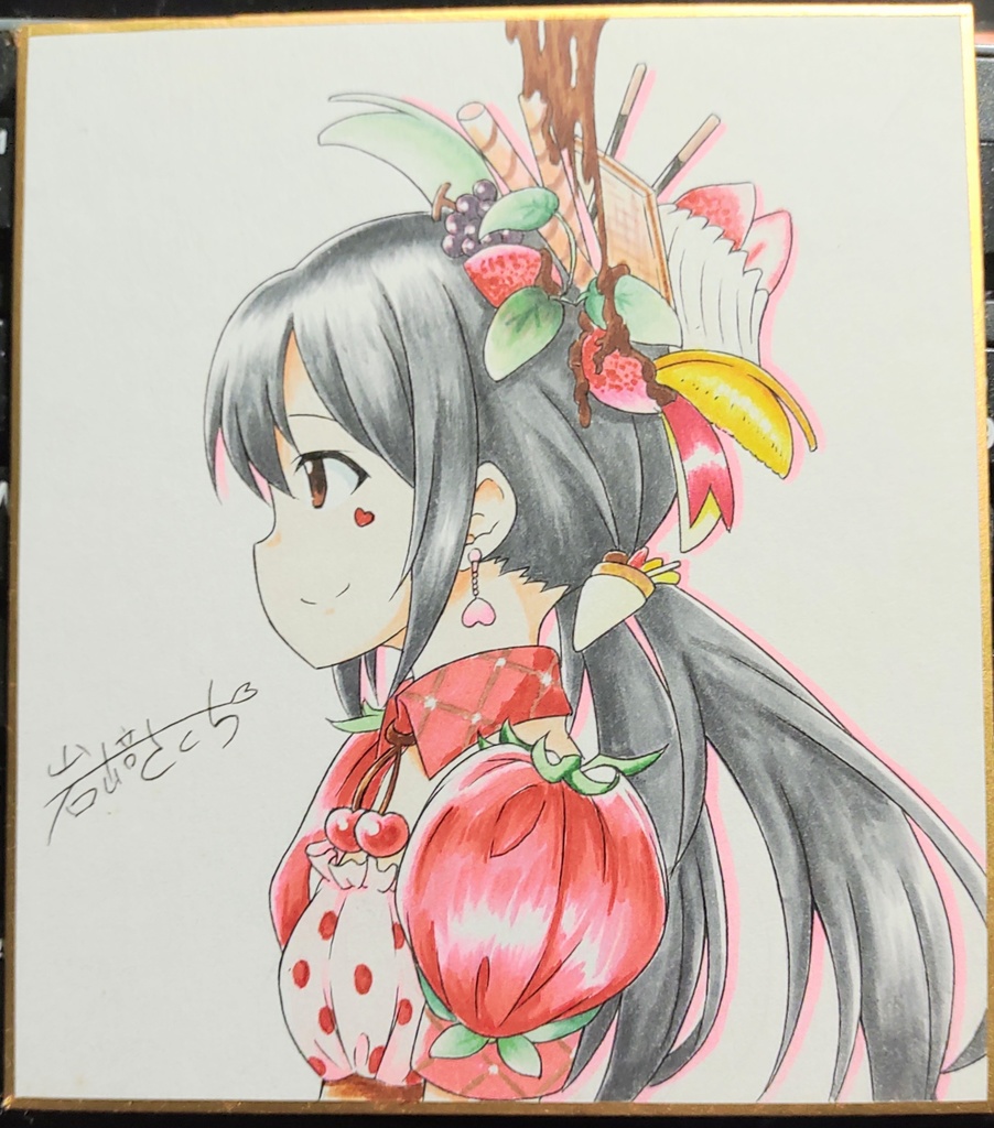 中野有香　ミニ色紙　オリジナル衣装