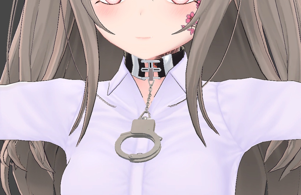 Vrchat用 手錠のネックレス Handcuffs Necklace Floweryrain Booth