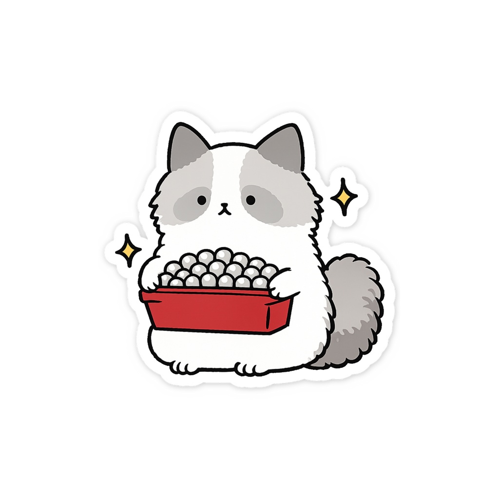 ホールねこ ドル箱ほくほくステッカー