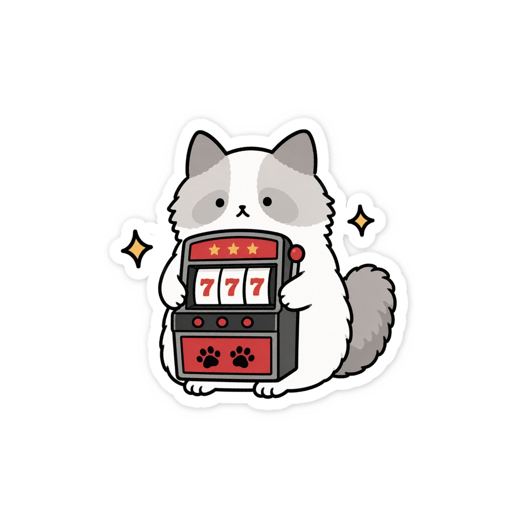 ホールねこ スロットねこステッカー