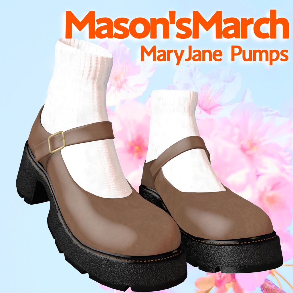 Mason'sMarch Pumps -春秋コーデ向け- メリージェーンスタイルパンプス