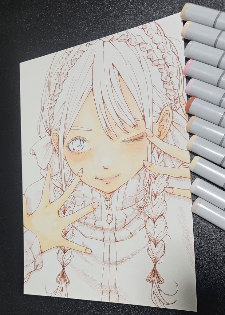 桃組いくぞ。アナログ原画