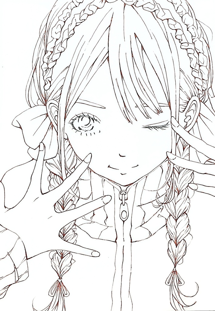 桃組いくぞ。アナログ原画