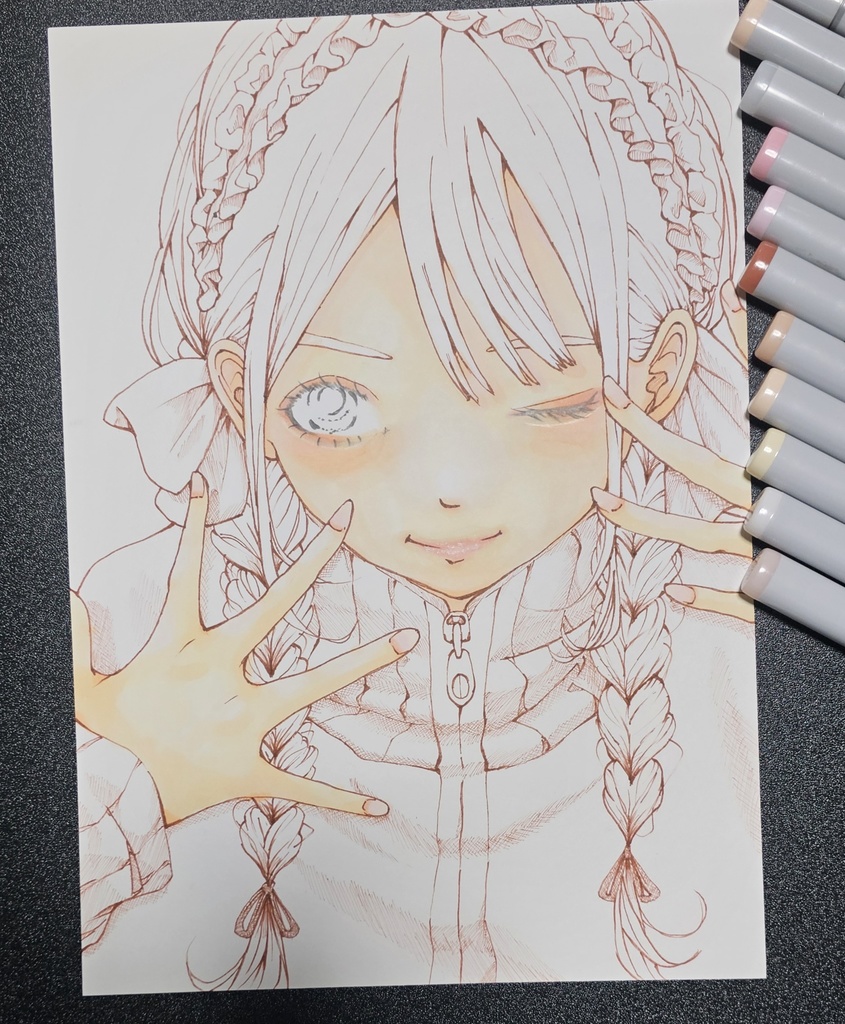 桃組いくぞ。アナログ原画