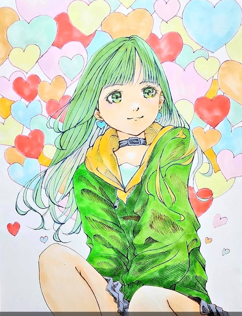 穏やかな　アナログ原画