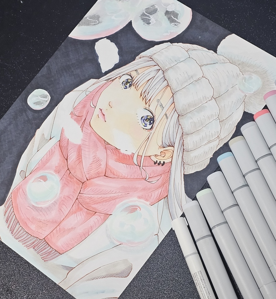 しゃぼん玉 イラスト原画